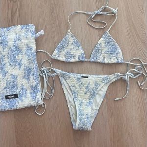 Triangl bikini vinca indigo